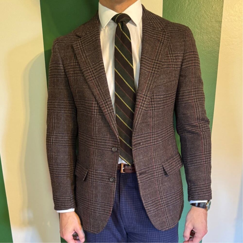 Polo Ralph Lauren University Club Brown Glenn Check Blazer